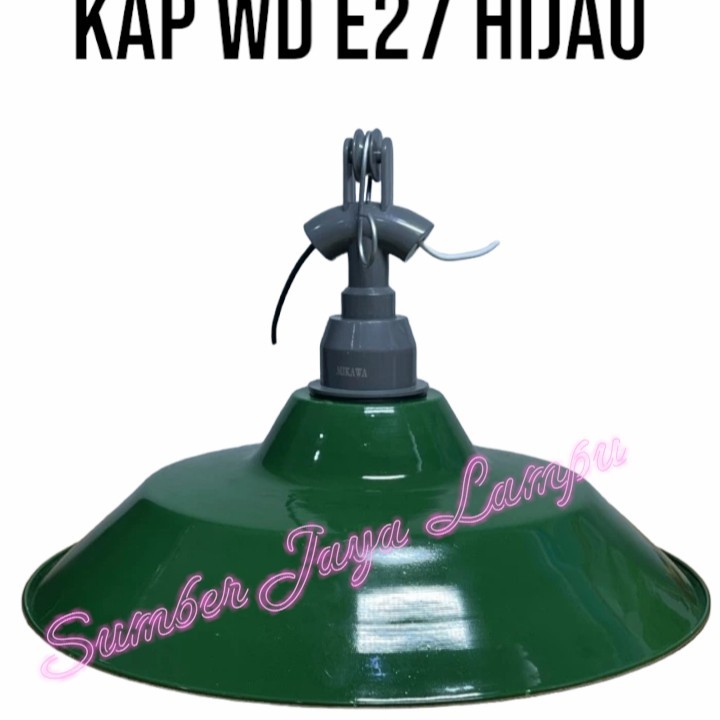 Jual Kap Lampu Hijau Fitting Jalan Keramik WD Hijau Gantung E27