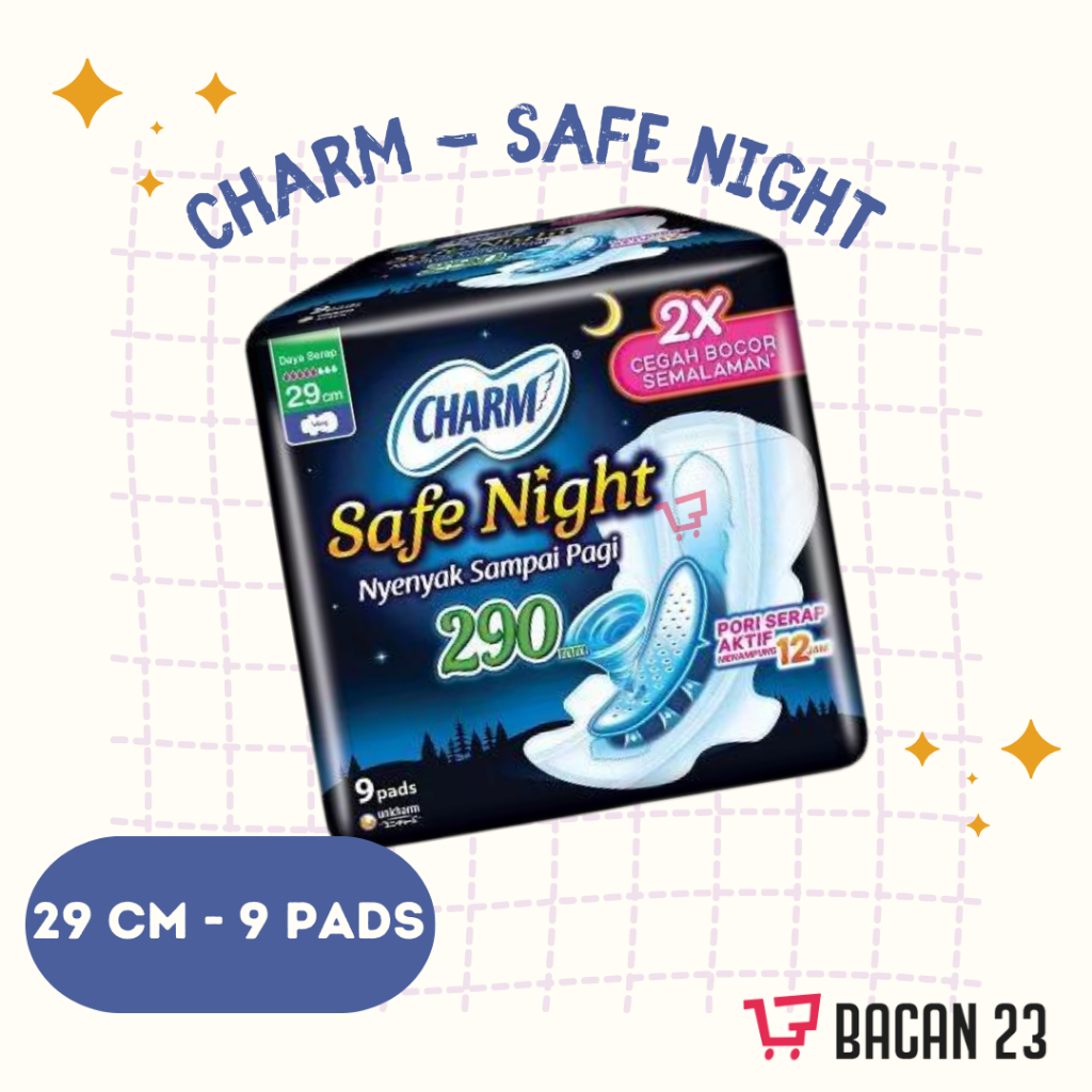 Jual Charm Safe Night Wings Cm Pads Pembalut Softex