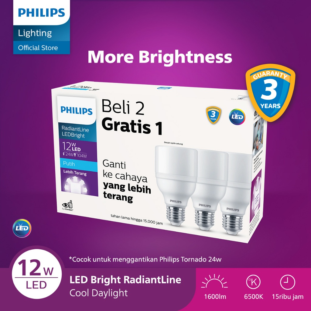 Jual Promo Philips Lampu Multipack Radiantline Led Bright W K