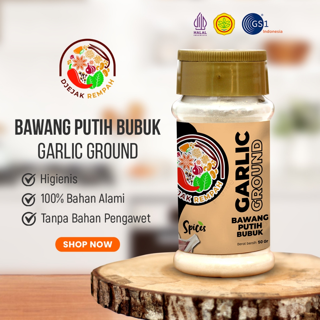 Jual Bawang Putih Bubuk Garlic Powder Rempah Bubuk Bumbu Dapur Masak