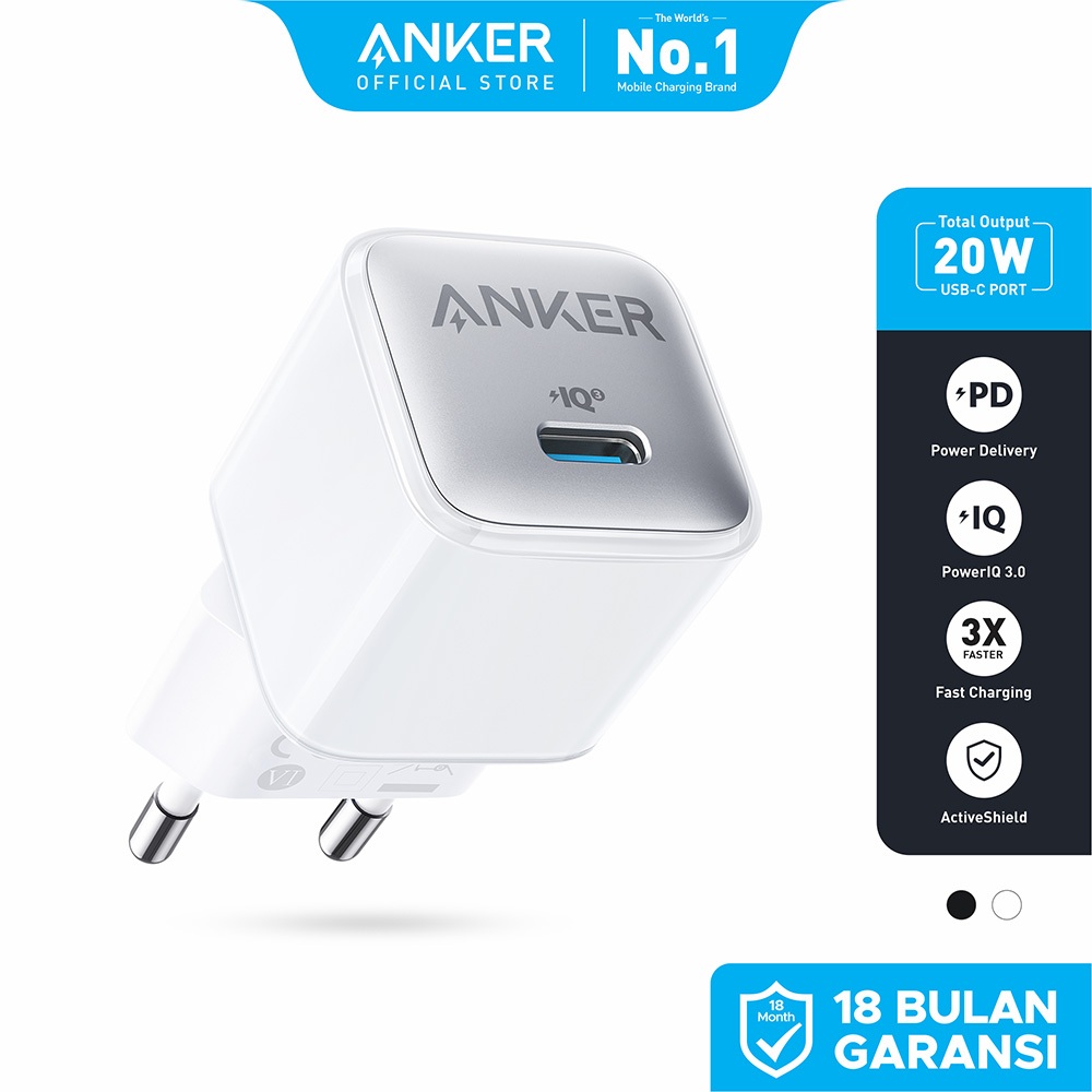 Jual Wall Charger Anker PowerPort Nano Pro 20W A2637 Shopee Indonesia