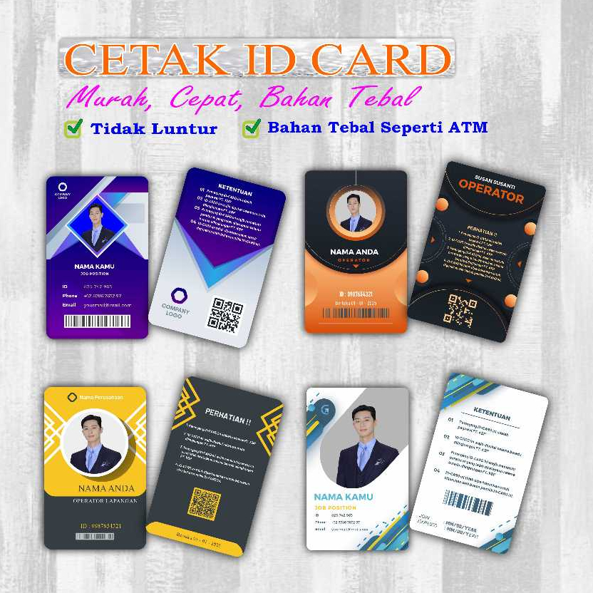 Jual CETAK ID CARD KARTU VISITOR MEMBER CARD KARTU PEGAWAI