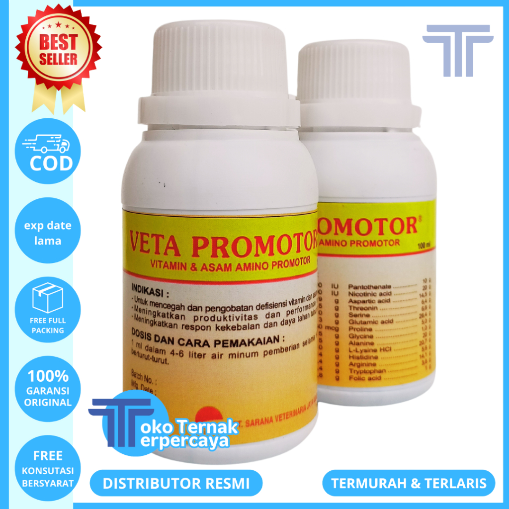 Jual VETA PROMOTOR 100ML Multivitamin Asam Amino Oral Lengkap