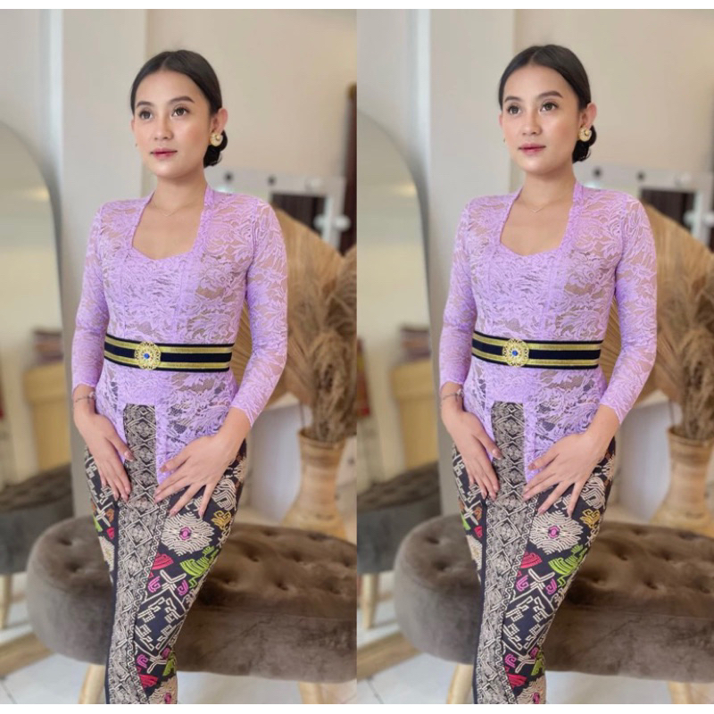 Jual Promo Kebaya Bali Brokat Sofia Bed Kutu Baru Lengan Panjang