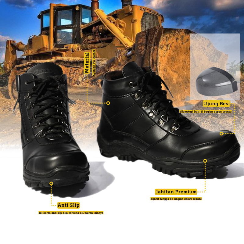 Jual Sepatu Safety Pria Septy Low Boots Original Morisey Kerja Safety