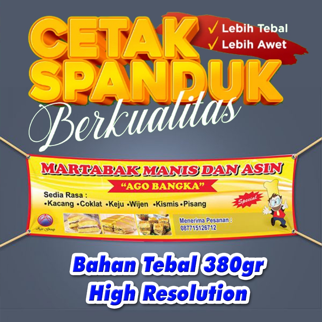 Jual Cetak Custom Banner Spanduk Mmt Baliho Bahan Flexy Tebal Free