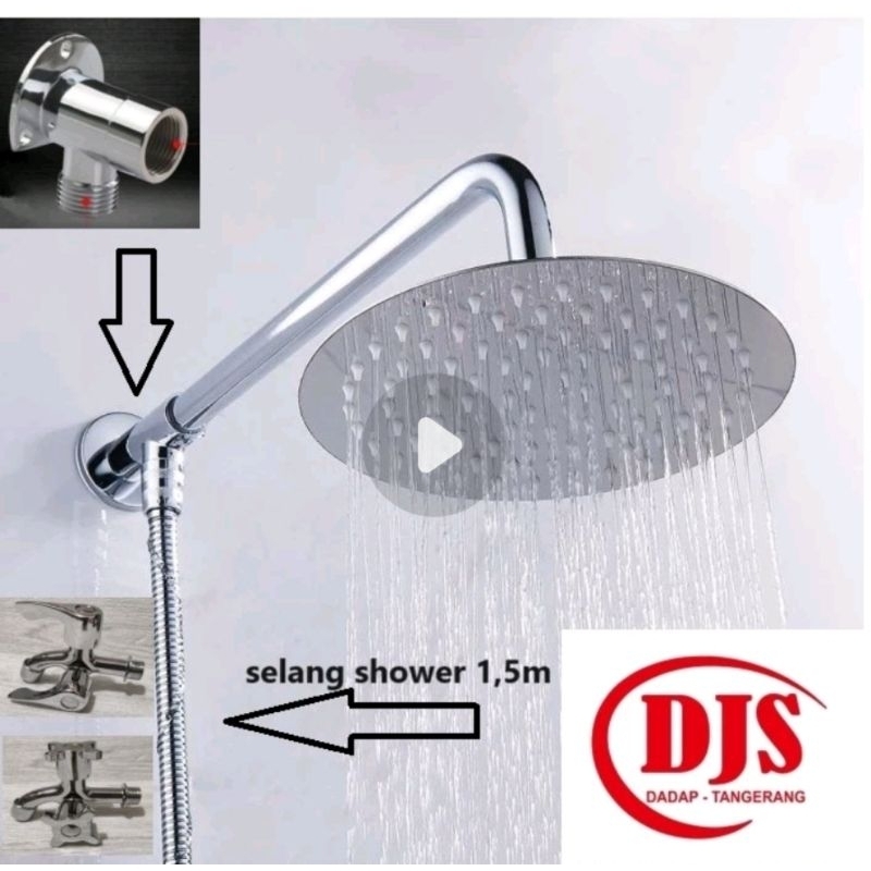 Jual Paket Wall Shower Inch Bulat Kran Cabang Istimewa Shopee