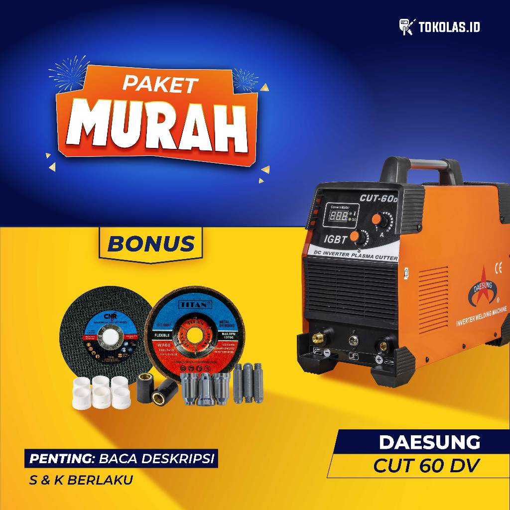 Jual Mesin Travo Trafo Potong Plasma Cutting Inverter Daesung CUT 60 DV