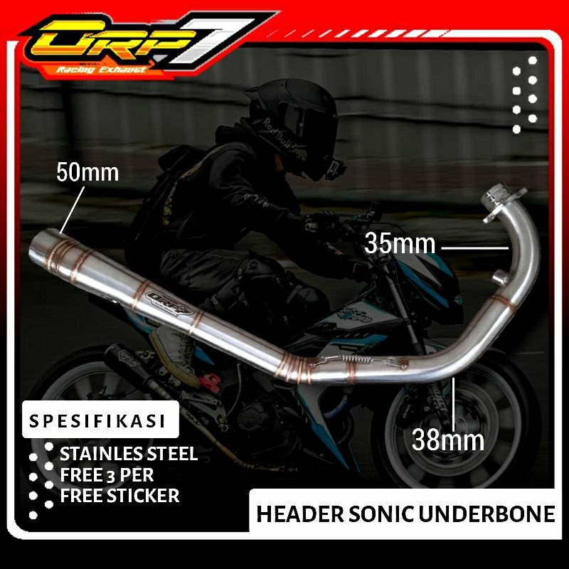 Jual Header Leheran Knalpot Honda Sonic 150 Underbone Supra GTR Full