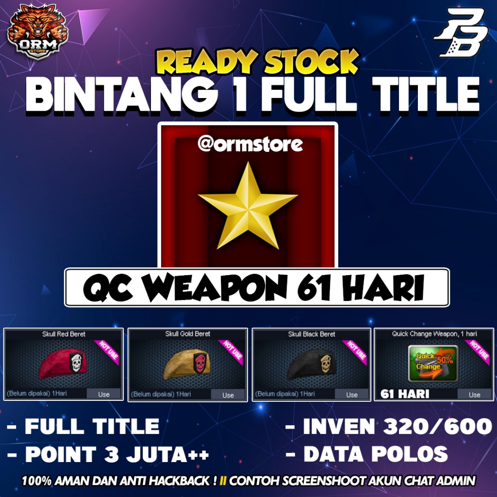 Jual Char Pointblank Akun Pointblank Char Pb Akun Pb Bintang