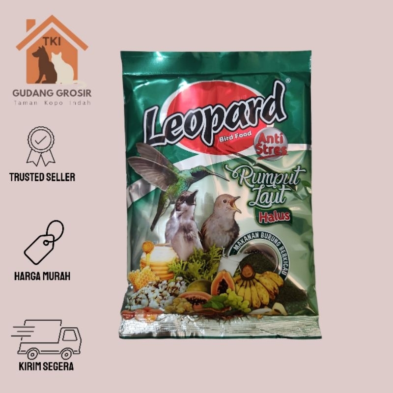 Jual LEOPARD Pakan Burung Seaweed Rumput Laut Anti Stress Voer Halus