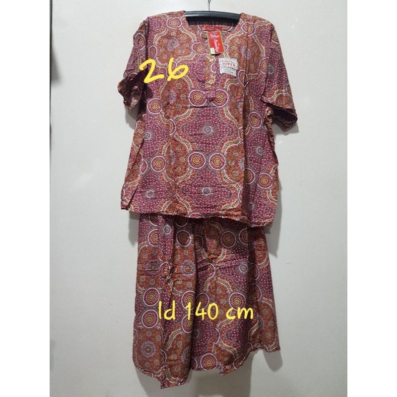 Jual Yuli Stelan Maxi L Jumbo Ld Cm Kulot Batik Kencana Ungu