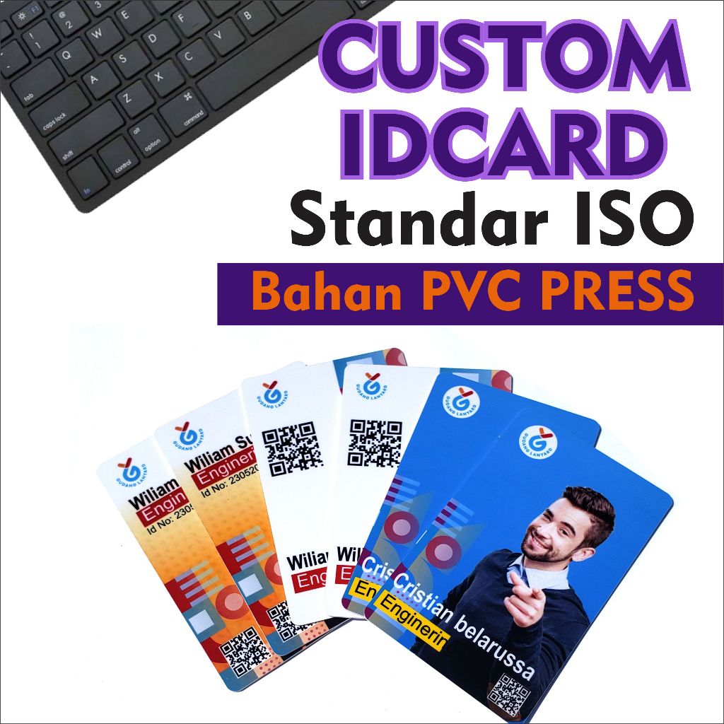 Jual Cetak Id Card Bahan Pvc Kartu Member Pake Poto Dan Barcode Desain