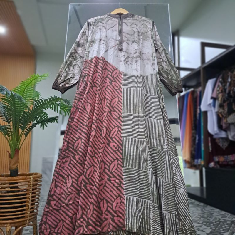 Jual Gamis Payung Batik Twill Premium Motif Abstrak Shopee Indonesia