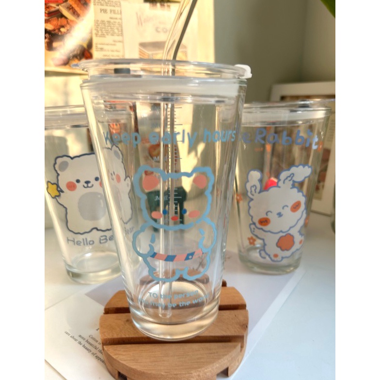 Jual KODE M65Y Tumbler Kaca Tumblr Kacagelas Cafe Gelas Aesthetic Gelas