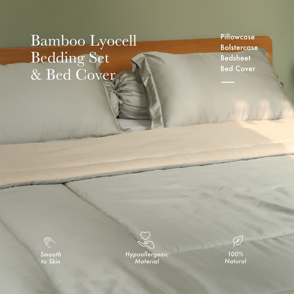 Jual Nou Bamboo Lyocell Bedding Set Bed Cover Sprei Sarung