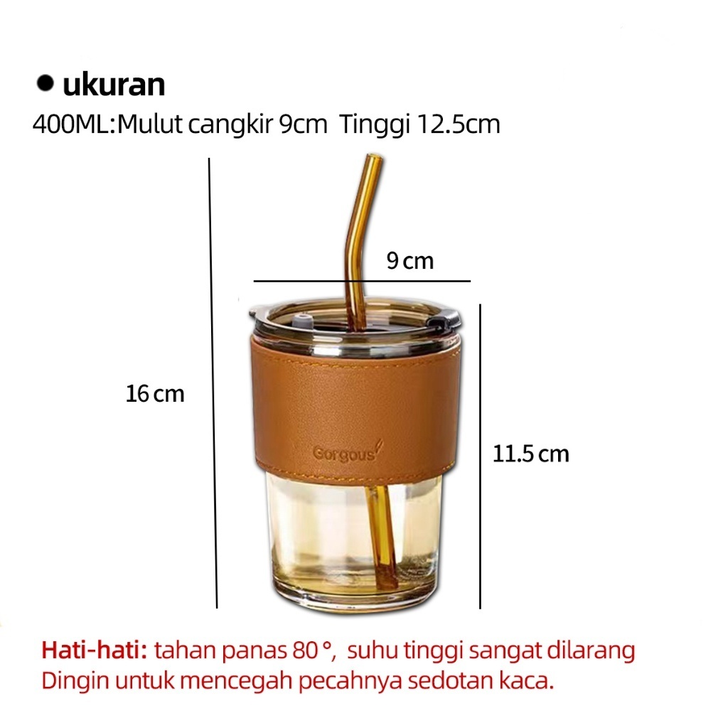 Jual Tumbler Gelas Kaca Vintage Aesthetic Bottle Cup Coffee Simple