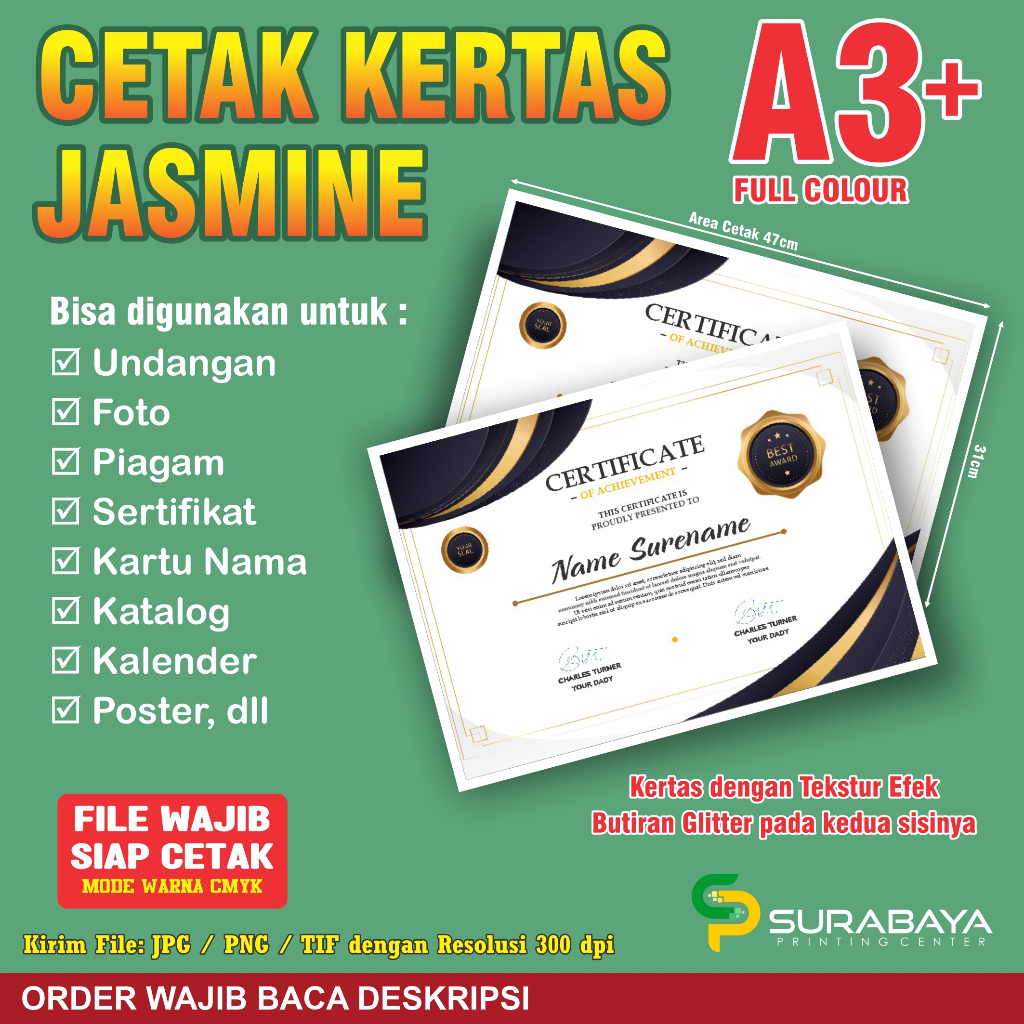 Jual Cetak Kertas Jasmine Full Colour A Murah Berkualitas Shopee