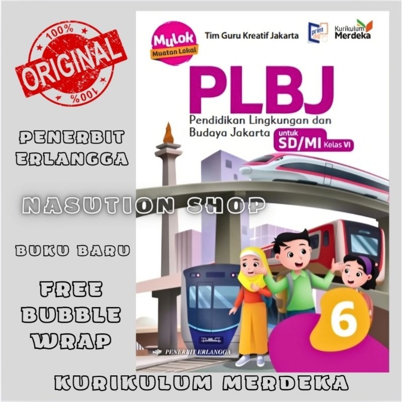 Jual Buku PLBJ Kelas 6 SD MI Erlangga Mulok Kurikulum Merdeka