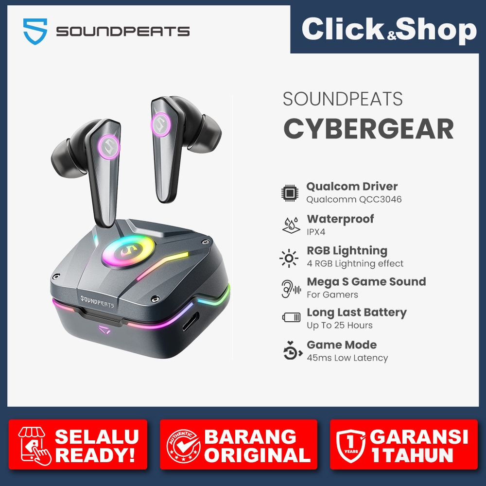 Jual Soundpeats Cybergear Cyber Gear True Wireless Earbuds Low Latency