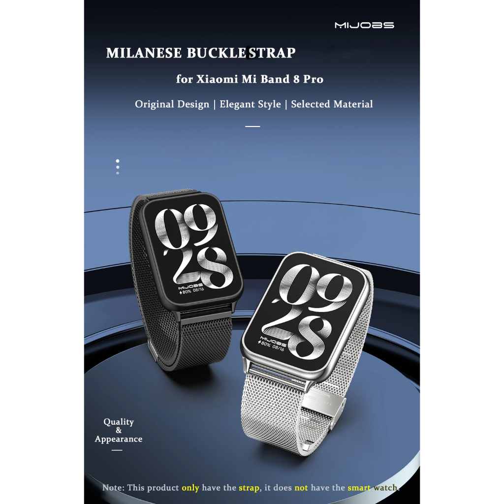 Jual Strap Milan Buckle Stainless Steel Xiaomi Smart Band 8 Pro Redmi