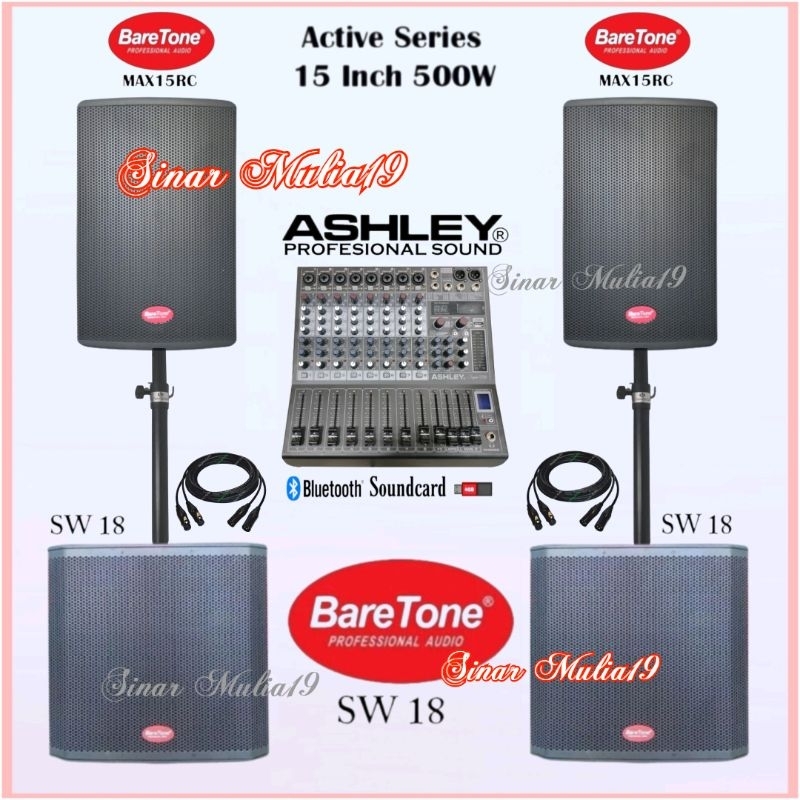 Jual Paket Sound System Speaker Aktif Baretone Max Rc Subwoofer Aktif