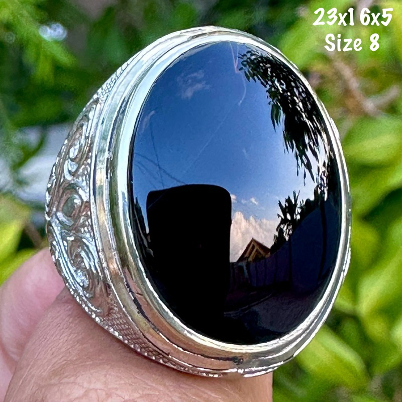 Jual Cincin Batu Akik Natural Yaman Wulung Junder Asli Alam Shopee