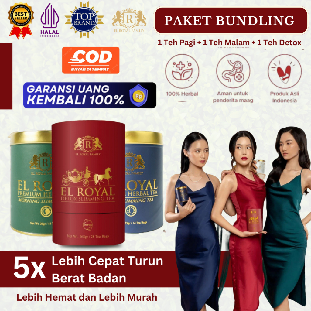 Jual El Royal Premium Tea Teh Pelangsing Siang Malam 1 Paket