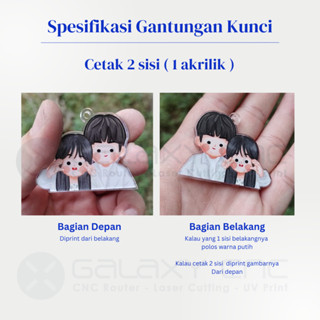 Jual Custom Gantungan Kunci Akrilik Ukuran 6 Cm 7 Cm 8 Cm UV