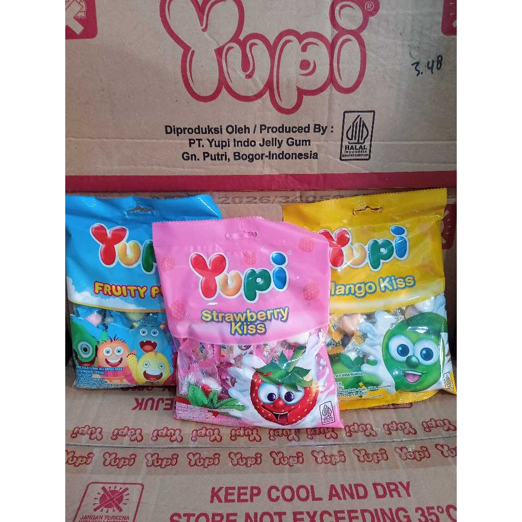 Jual Permen Yupi Bag Gram Strawberry Kiss Mango Fruity Puff