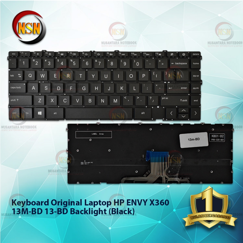 Jual Keyboard Original Laptop Envy X360 13M BD Backlight Black