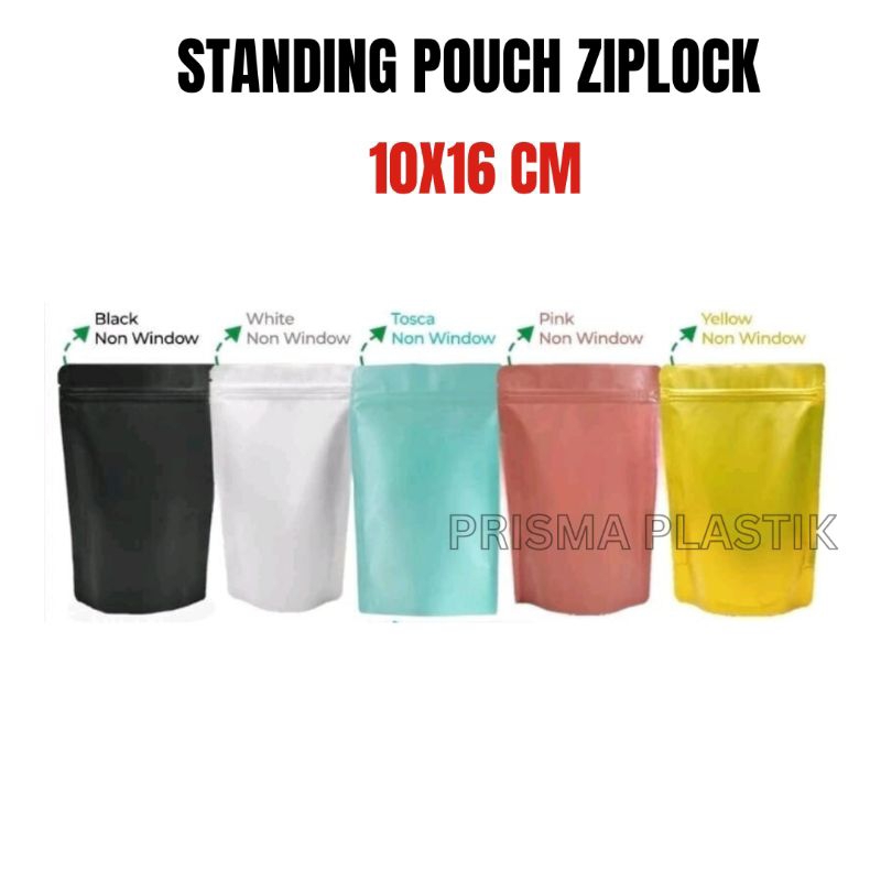 Jual Standing Pouch Plastik Klip Metalized Foil Non Window Kemasan