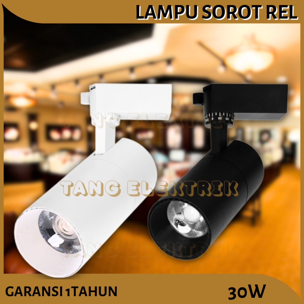 Jual Lampu Sorot Rel Track LED Tracklight Spotlight 30W Garansi