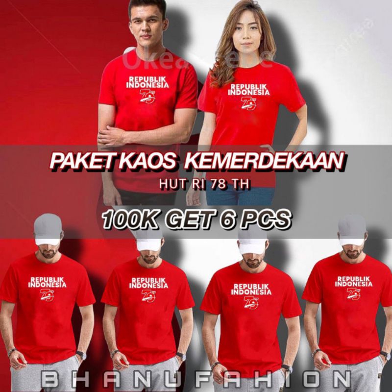 Jual Paket Kaos Agustus Ribu Dapat Baju Kemerdekaan Hut Ri