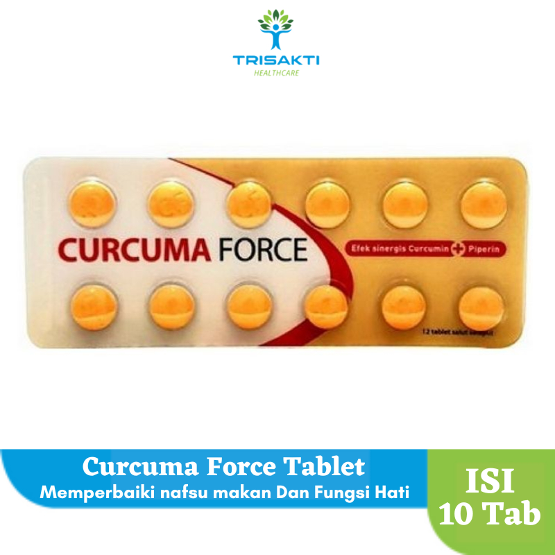 Jual Curcuma Force Strip Isi Tablet Suplemen Makanan Penambah