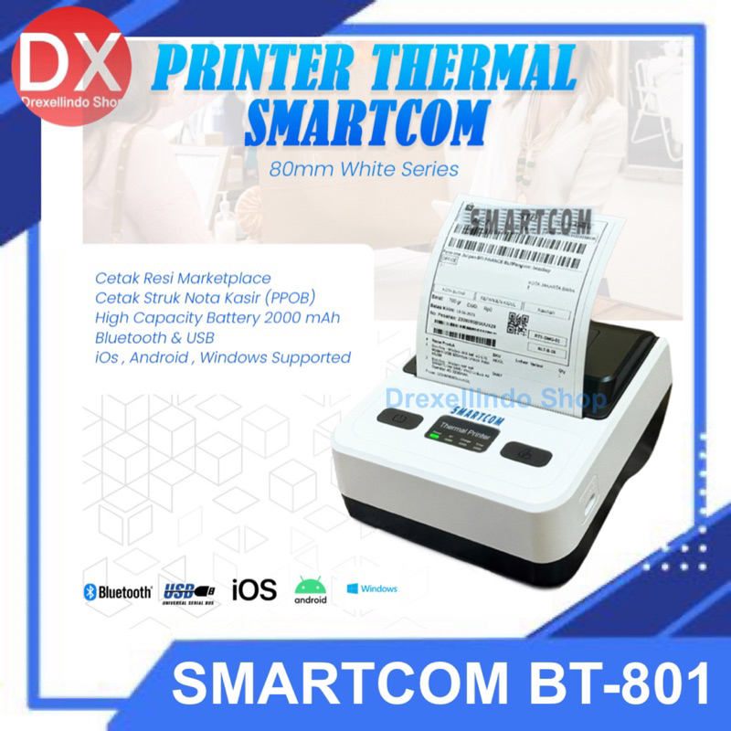 Jual Printer Therma 80mm SMARTCOM BT 801 USB BLUETOOTH Shopee Indonesia