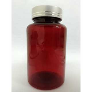 Jual Botol Obat PET Merah 200ml Tutup Chrome Kapsul Red Capsule Bottle