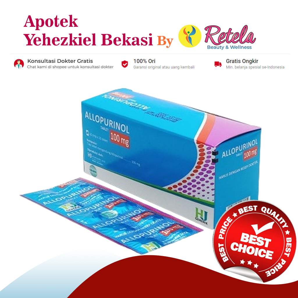 Jual ALLOPURINOL 100MG 1 STRIP 10 TABLET Shopee Indonesia