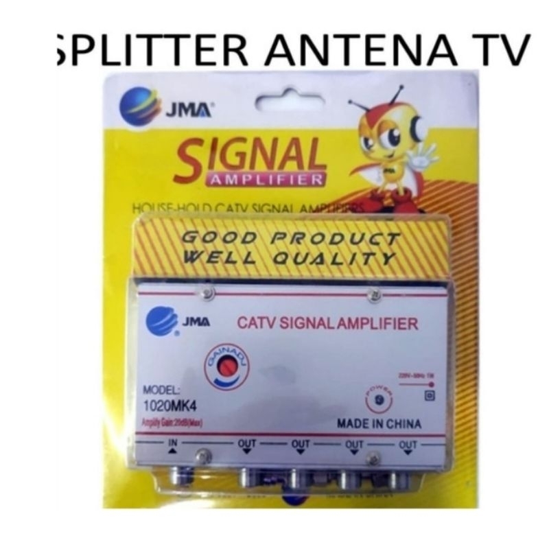 Jual CATV Signal Booster Penguat Signal 4 Output 20dB Jma Shopee