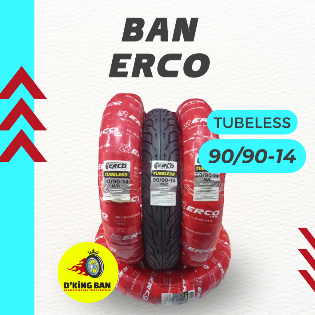 Jual Ban Motor Matic ERCO Ukuran 90 90 14 Tubeless Ring 14 Shopee