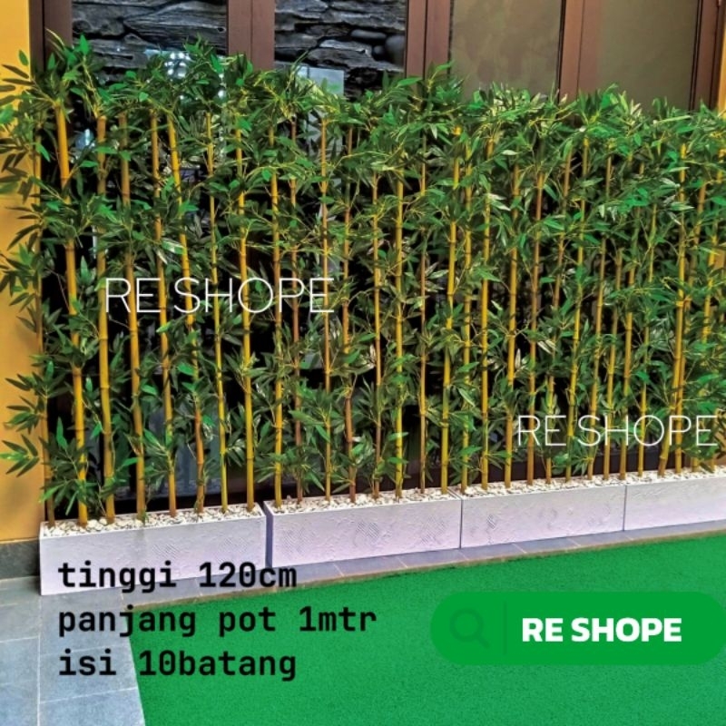 Jual Partisi Bambu Tinggi 120cm Bunga Artificial Bunga Hias Pohon