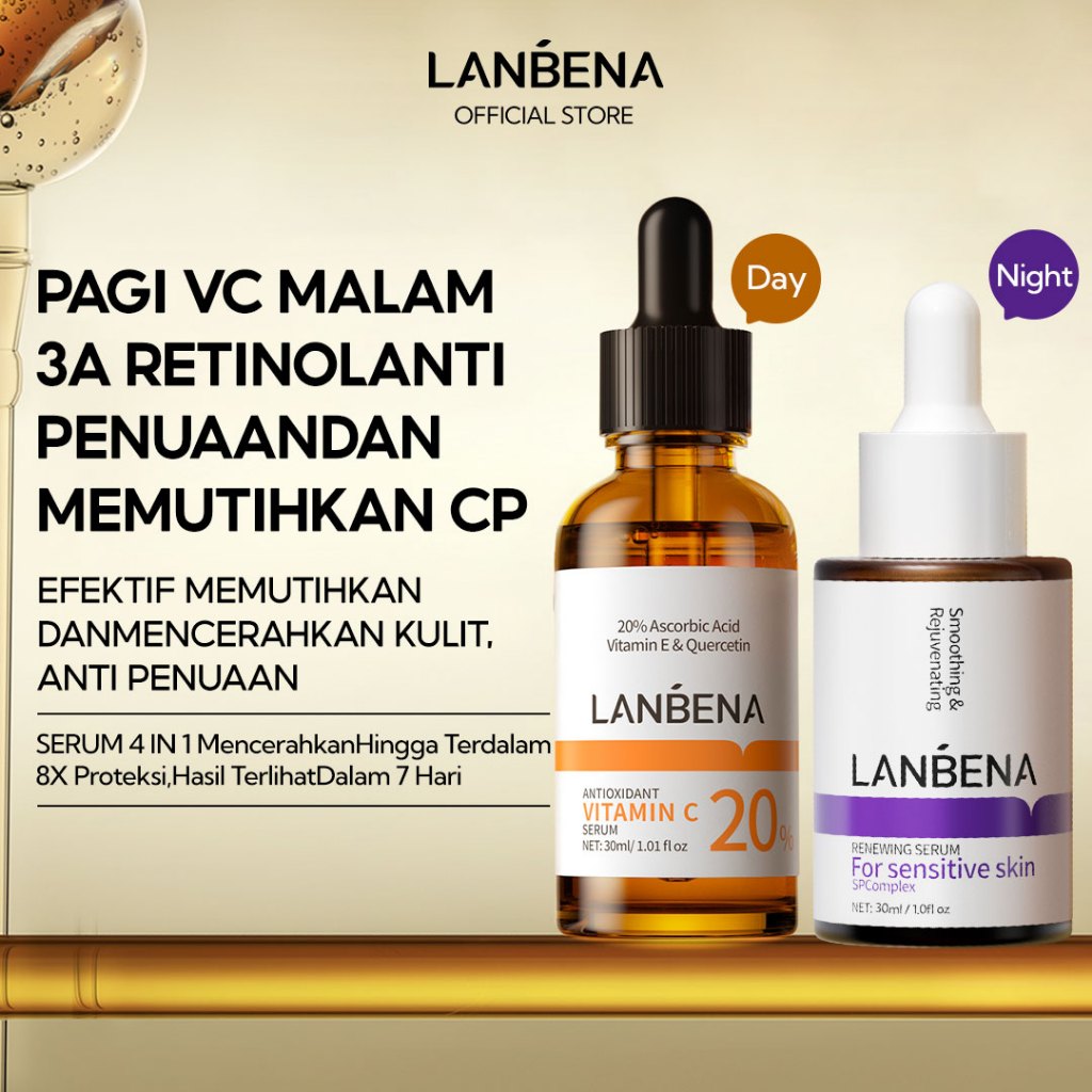 Jual Bpom Lanbena Whitening Vitamin C Serum A Retinol Renewing