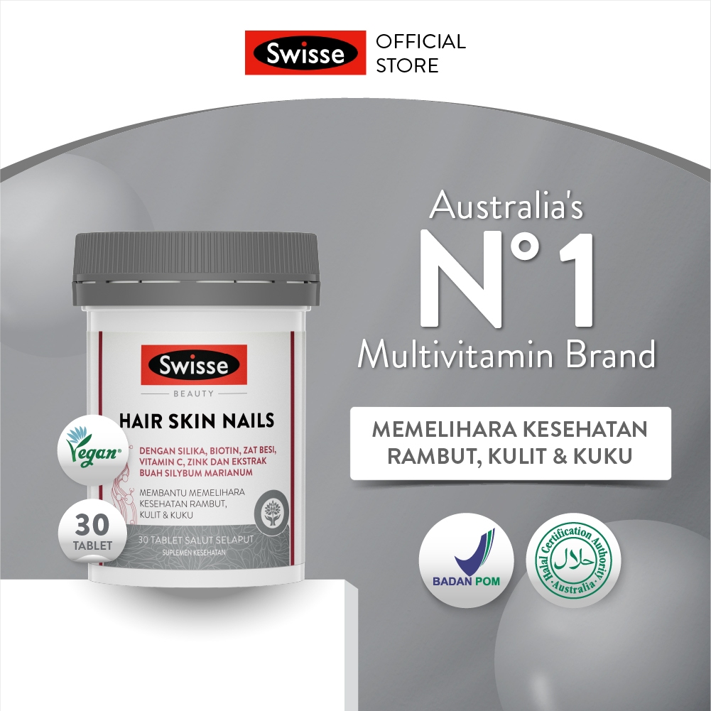 Jual Swisse Beauty Hair Skin Nails 30s Multivitamin Suplemen