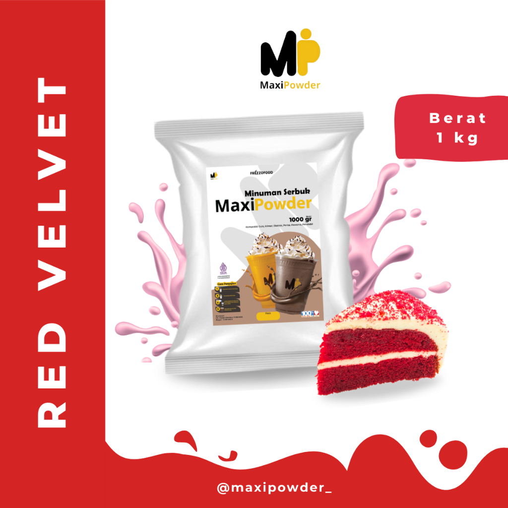 Jual Bubuk Minuman Rasa Red Velvet 1kg Minuman Kekinian Red Velvet