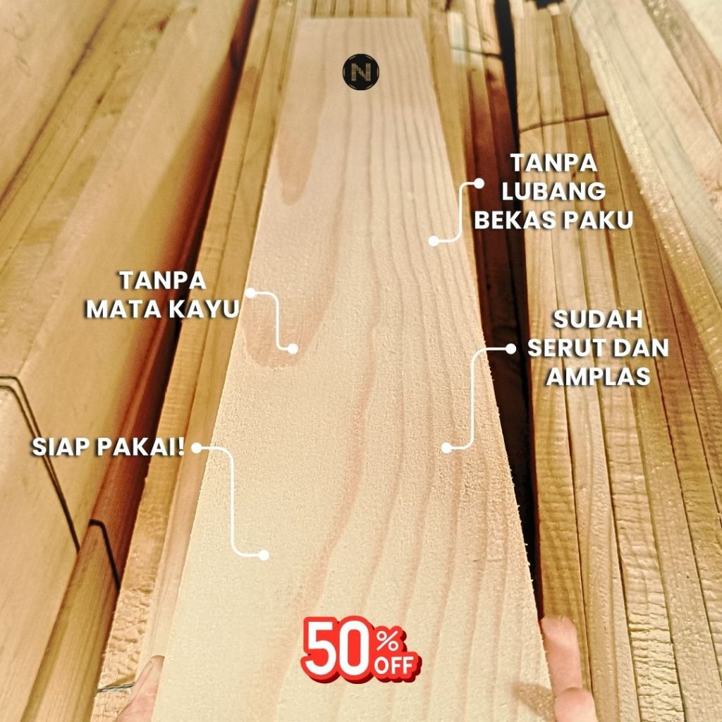 Jual Papan Kayu Jati Belanda Pinus Tanpa Bekas Paku Tanpa Mata