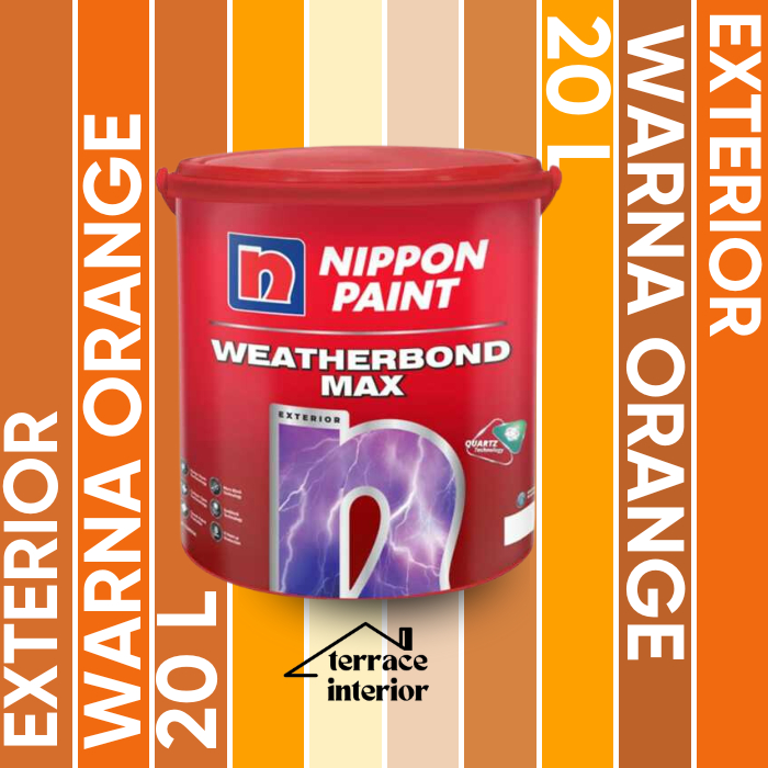 Jual Cat Tembok Exterior Weatherbond Max Nippon Paint Warna Orange 20 L