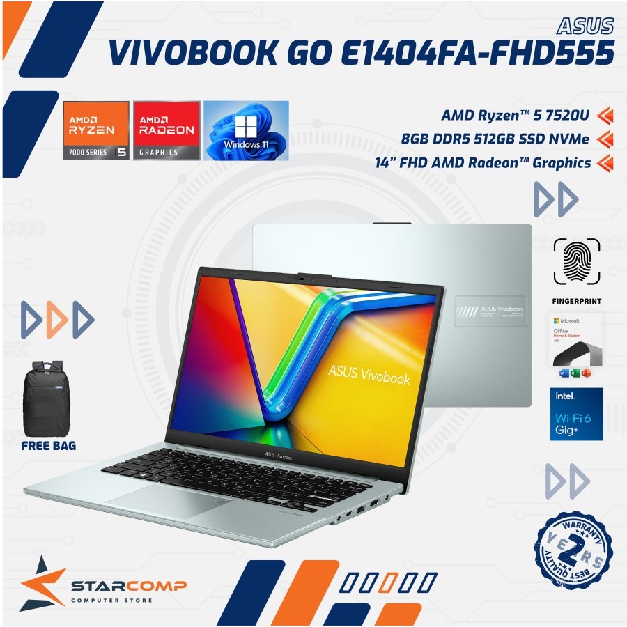 Jual Asus Vivobook Go E Fa Fhd Ryzen U Gb Gb Fhd