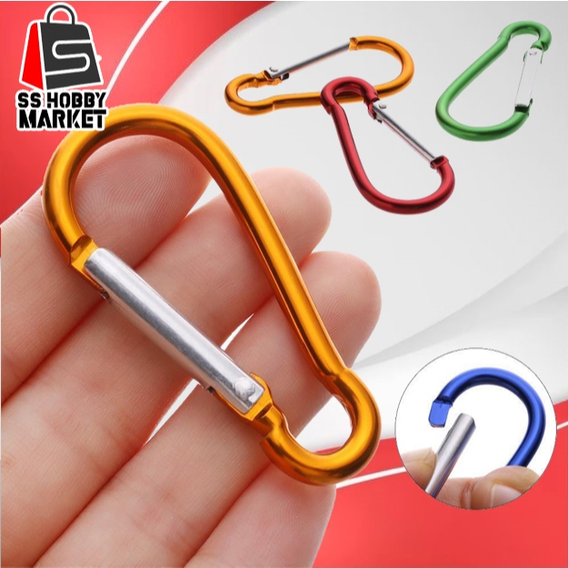 Jual Karabiner Hook Carabiner D Polos Karabiner Gantungan Kunci