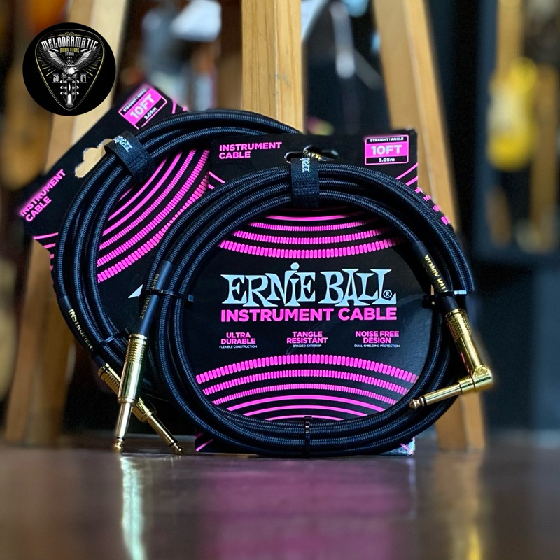 Jual KABEL JACK ERNIE BALL BRAIDED 10FT BLACK Shopee Indonesia