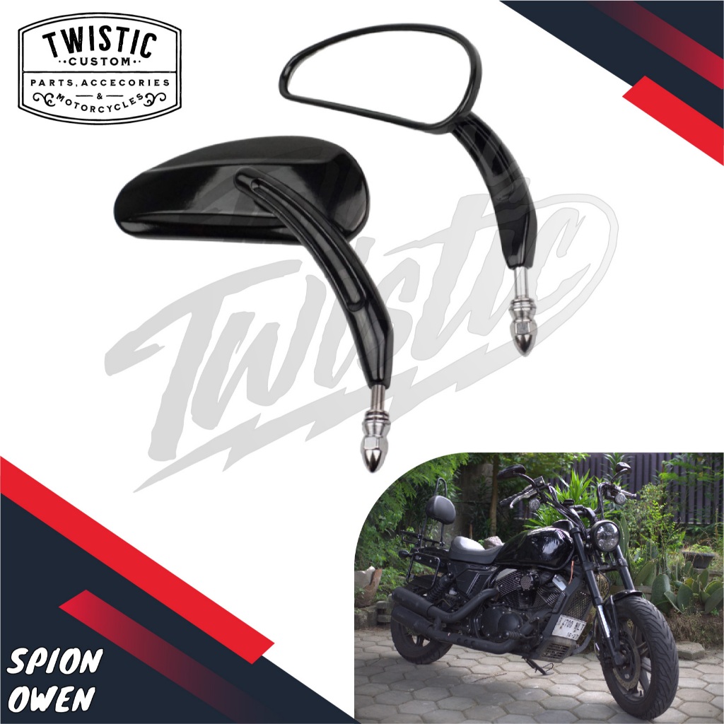 Jual Spion Oval Teardrop Tear Drop Owen Motor Harley Davidson Sportser